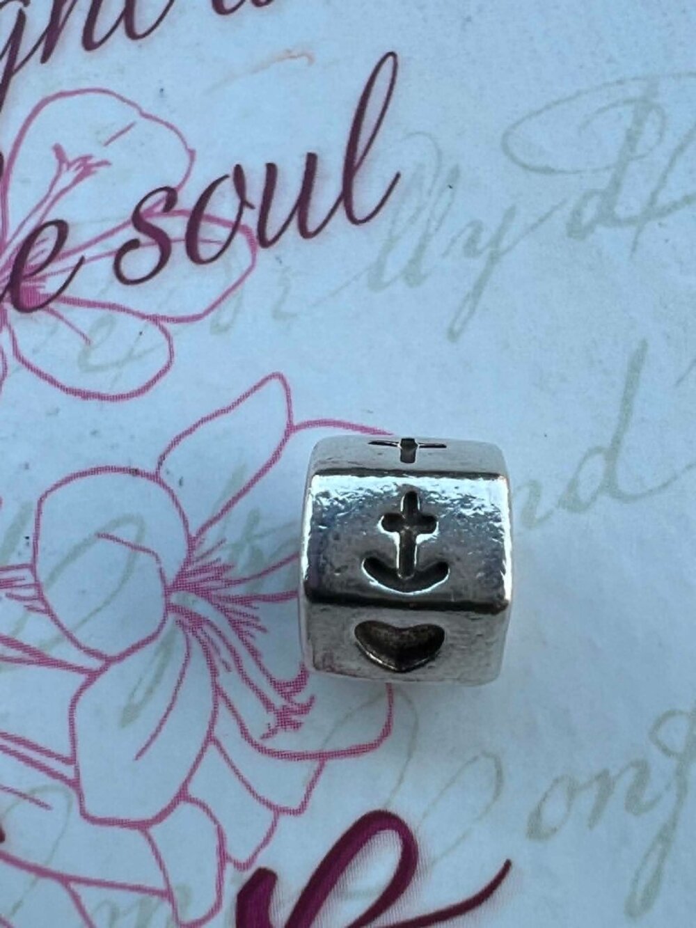 Authentic Pandora Faith Hope and Love Charm # 790119
